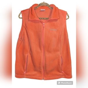 COLUMBIA women’s fleece coral orange vest
